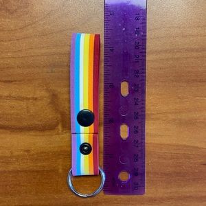 Rainbow strap keychain
